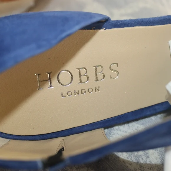 Hobbs Lexi Suede Sandals Blue US 10 - Picture 8 of 10
